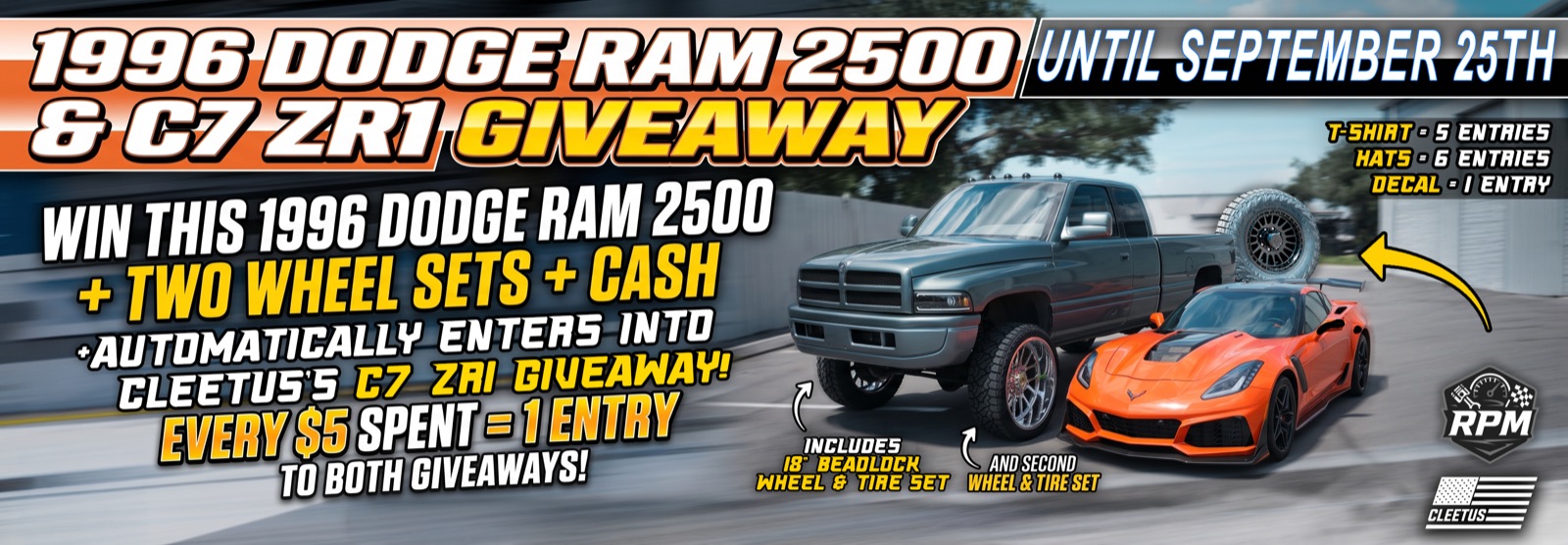 1996 Dodge Ram 2500 giveaway from Cleetus McFarland
