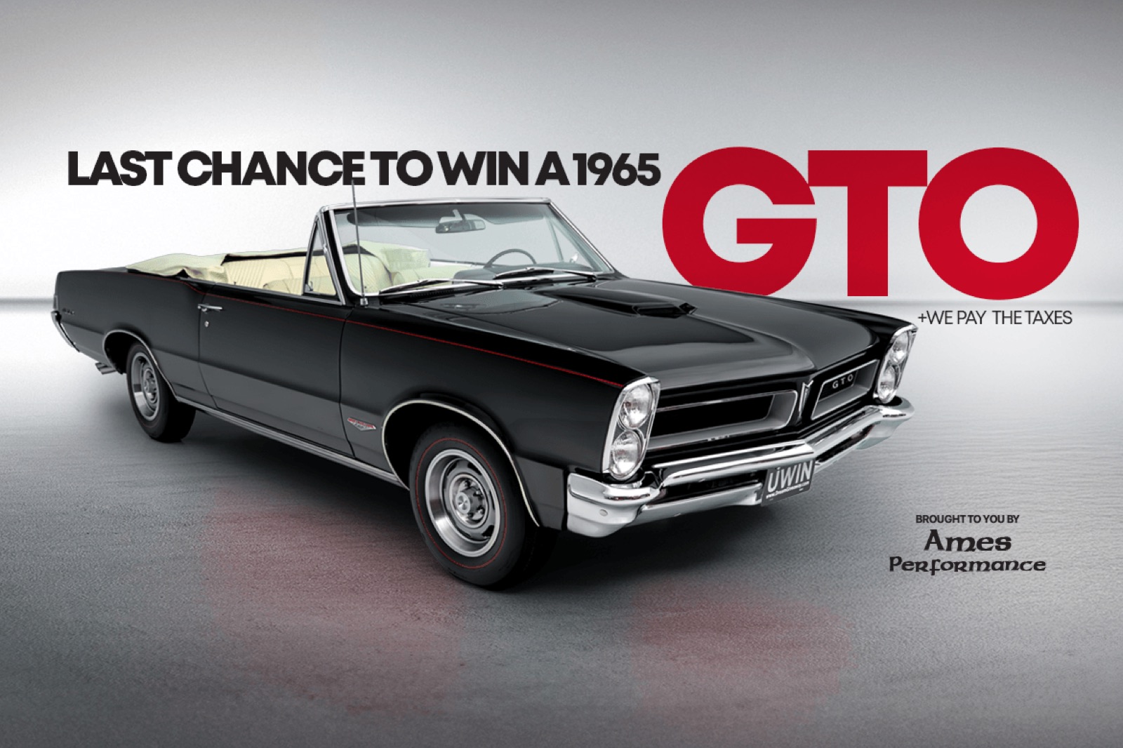 1965 Pontiac GTO Convertible giveaway from Dream Giveaway