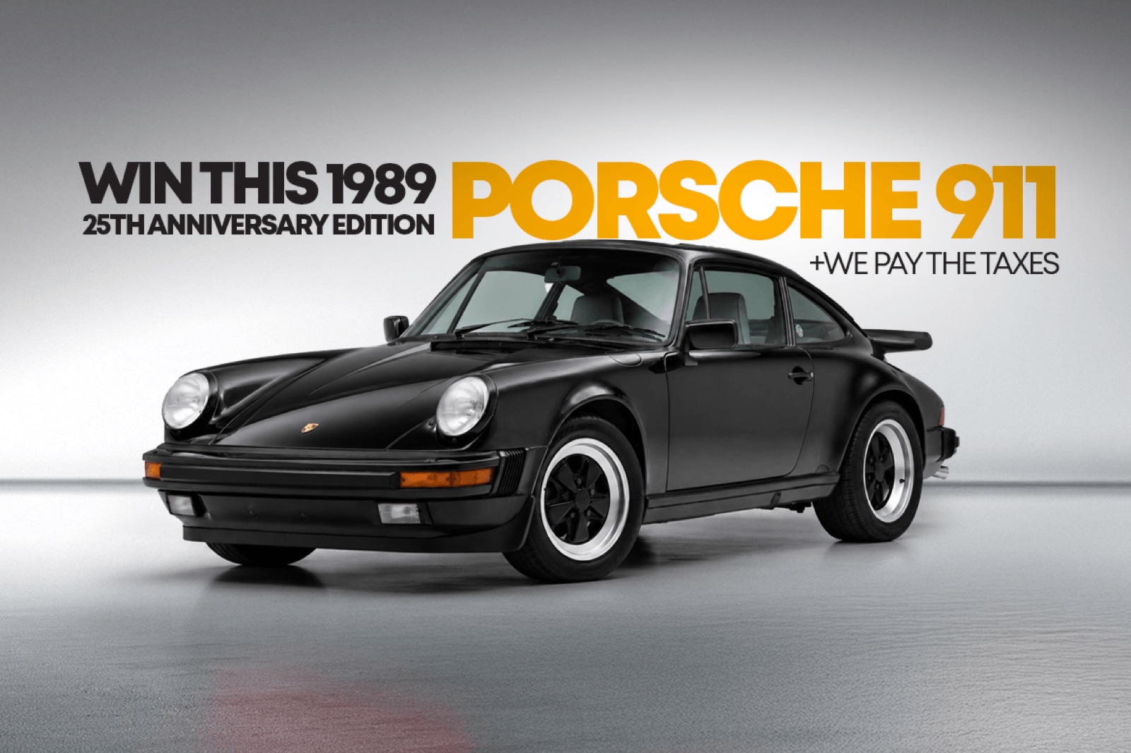 1989 Porsche 911 Carrera 25th Anniversary Edition giveaway from Dream Giveaway