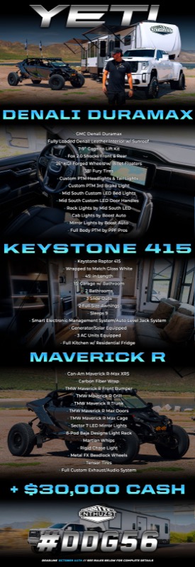 2024 GMC Sierra 3500HD Denali + 2022 Keystone Raptor 415 + 2025 Can-Am Maverick R XRS